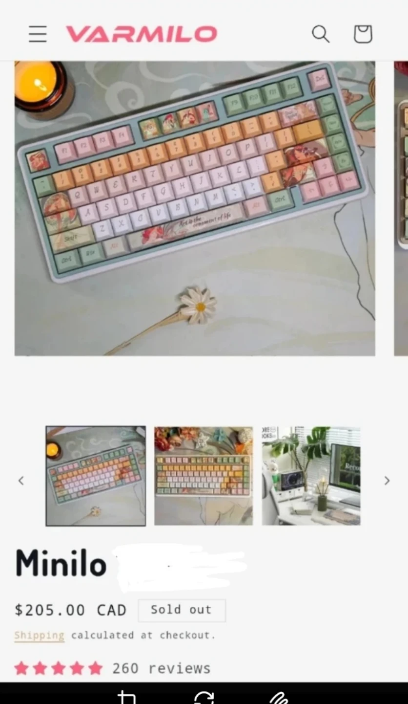 Varmilo Minilo  Mechanical Keyboard
