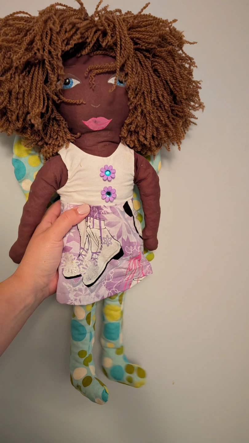 Handmade Fabric Doll with Wings