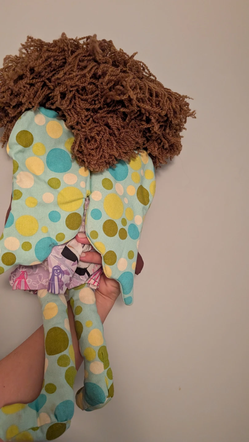 Handmade Fabric Doll with Wings - photo 2