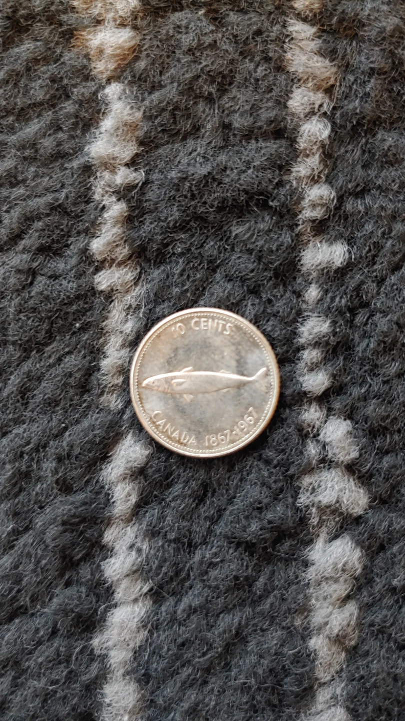 1967 Canadian 10 Cents Coin