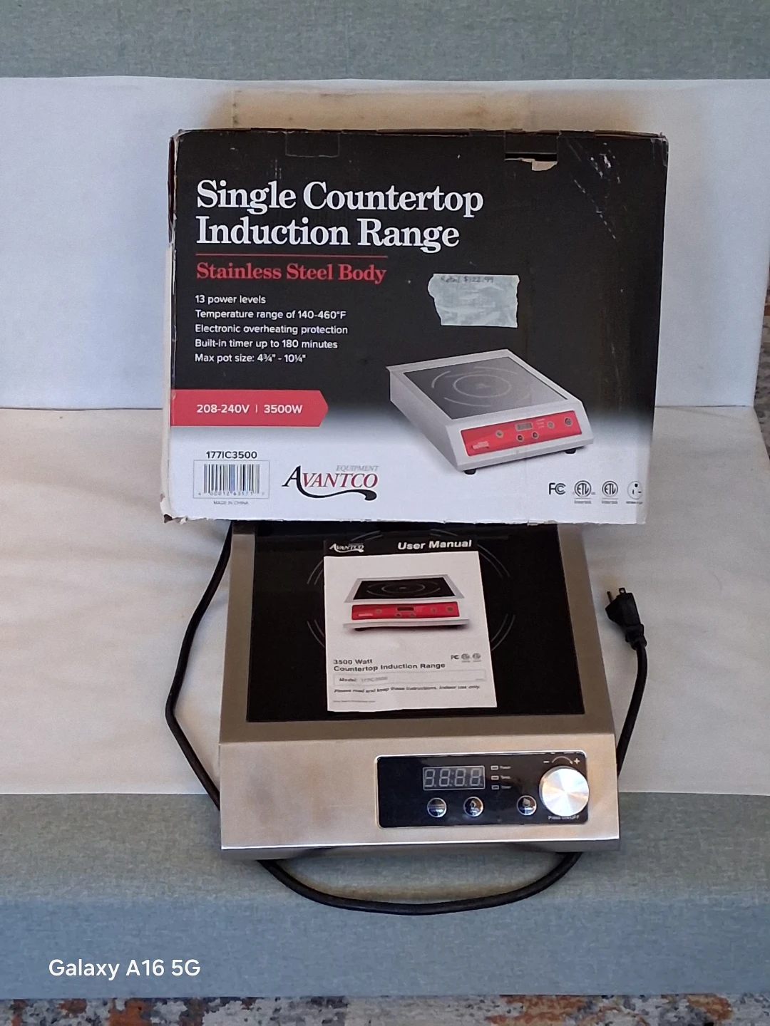 Avantco Single Countertop Induction Range Stainless Steel Body - photo 2