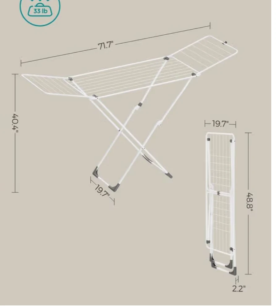 SONGMICS Clothes Drying Rack - photo 5
