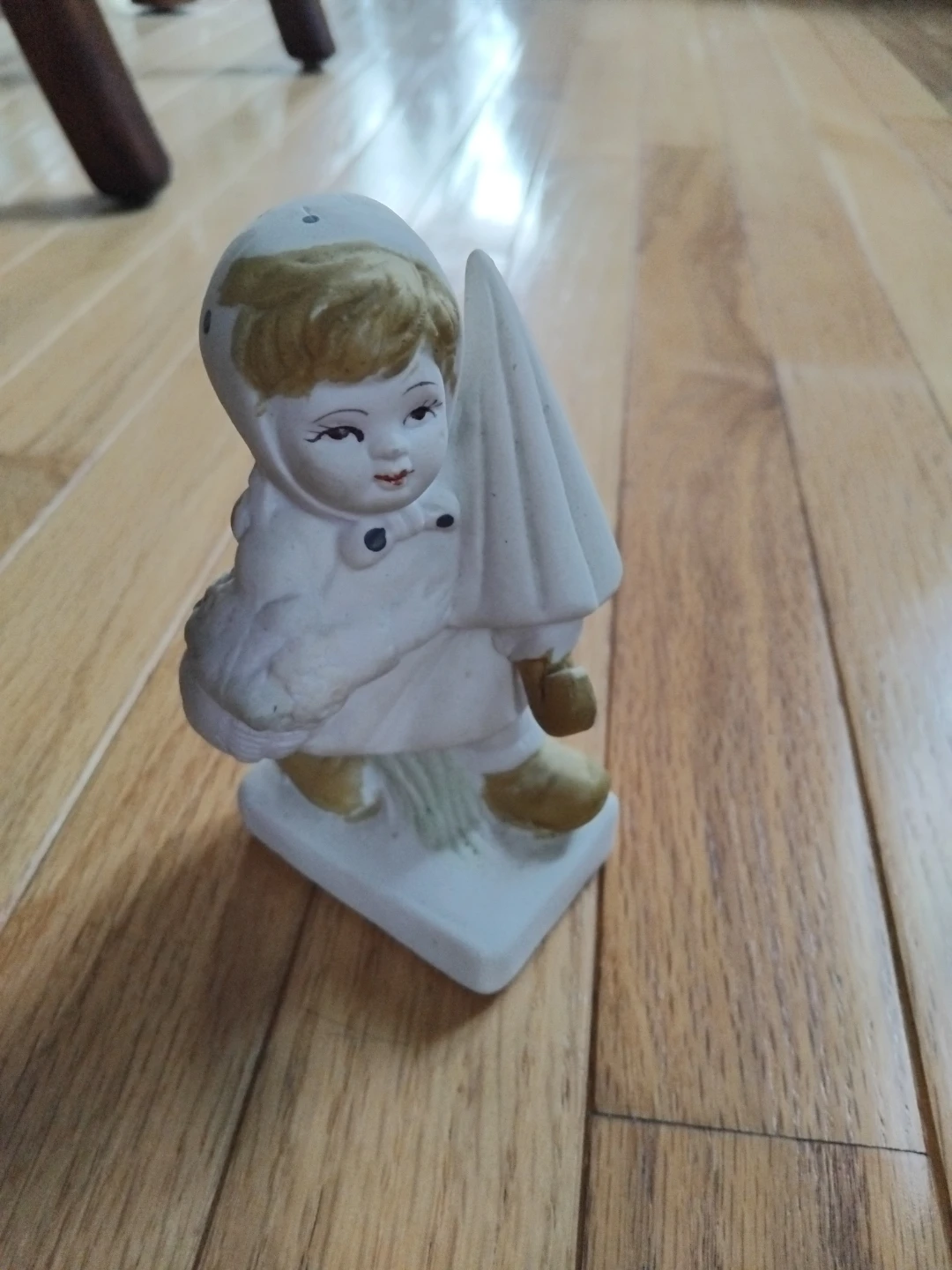 Ceramic Figurine of a Girl with Umbrella