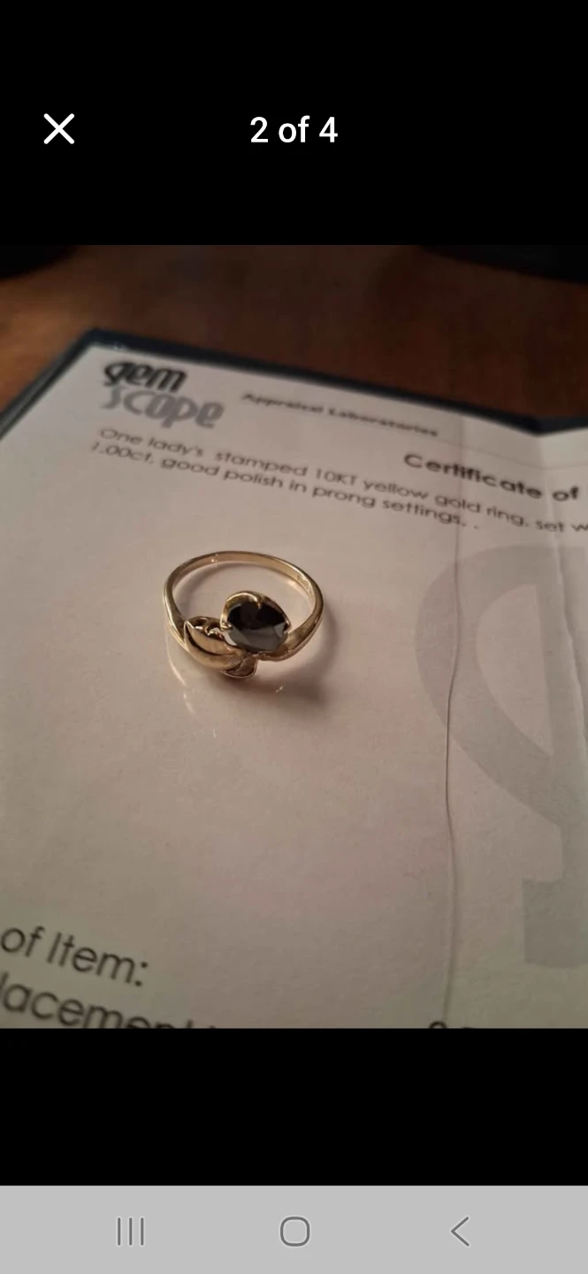 10K Yellow Gold Onyx Ring