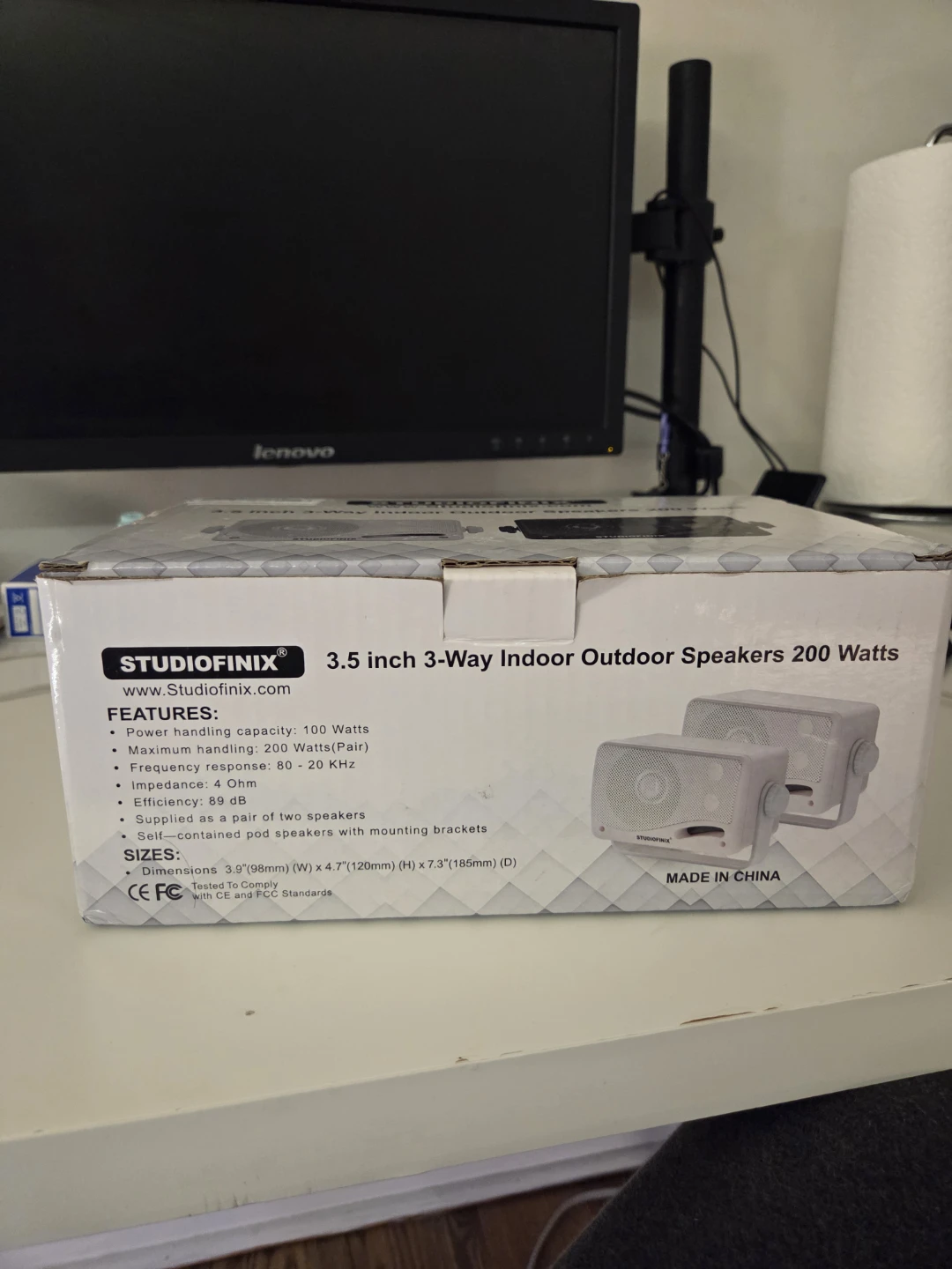 STUDIOFINIX 3.5 inch 3-Way Indoor Outdoor Speakers 200 Watts - photo 2