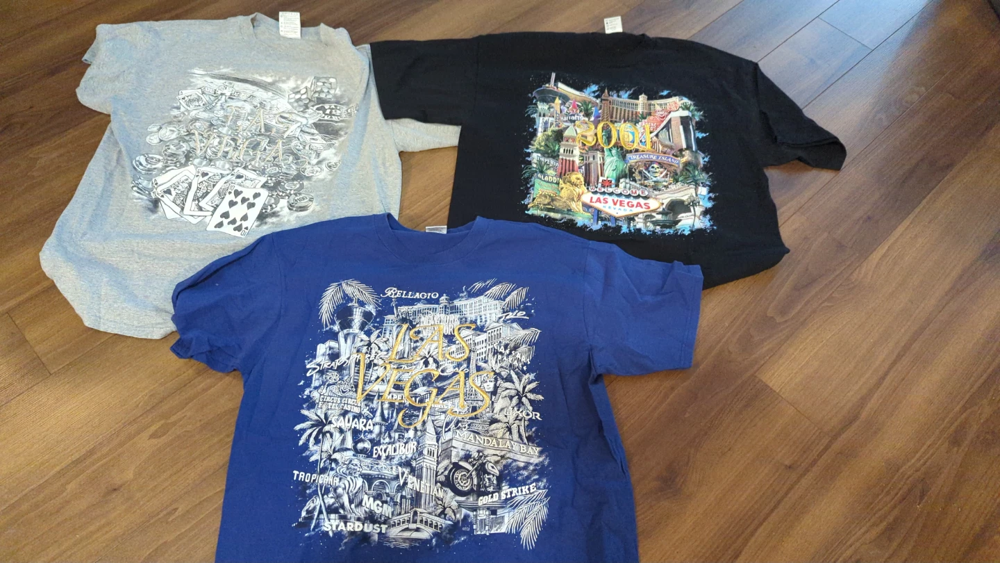 Las Vegas Themed T-Shirt Bundle (3 pcs) XL