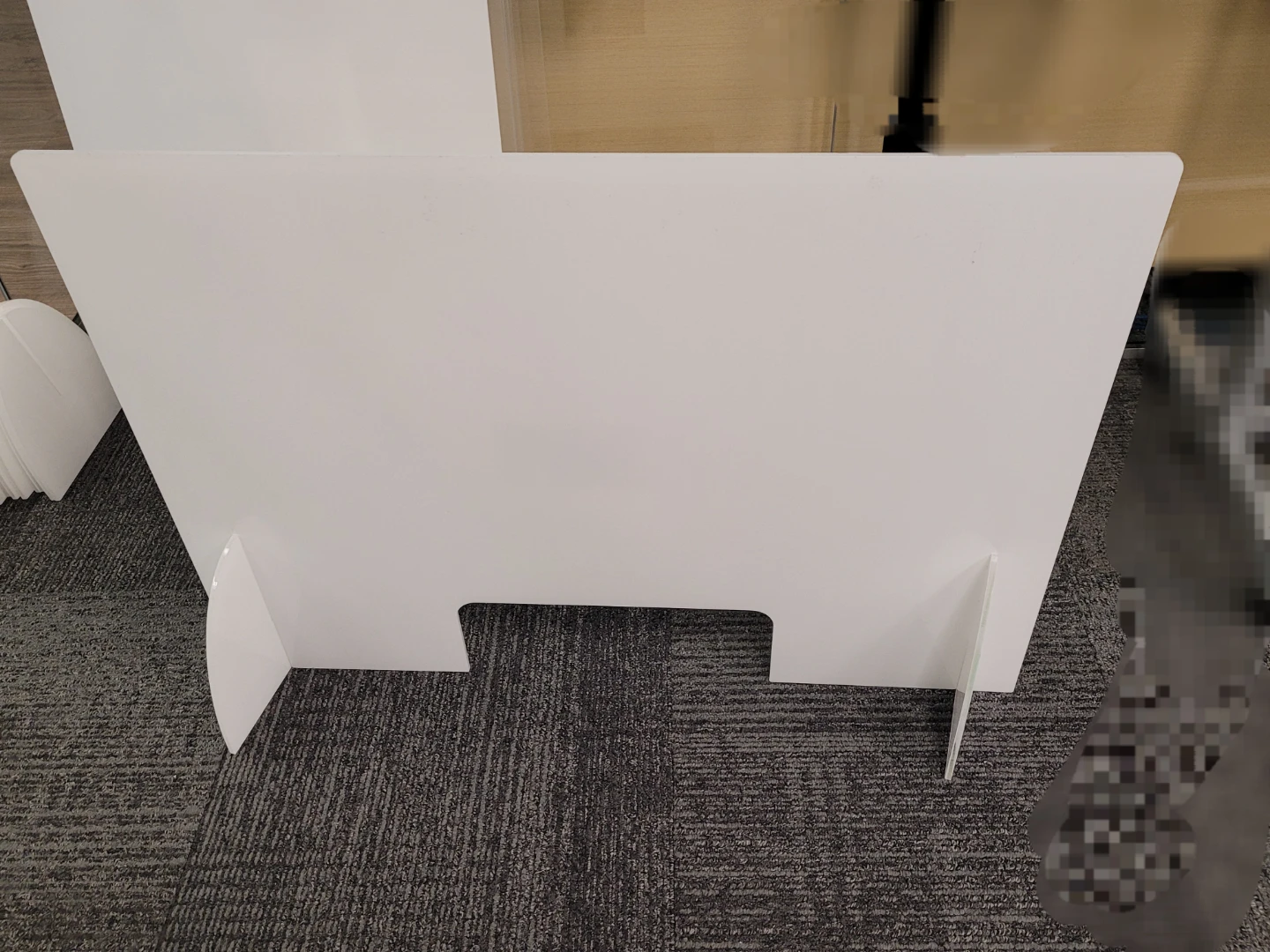 White/Clear Plastic Freestanding Desk Divider (8) - photo 2