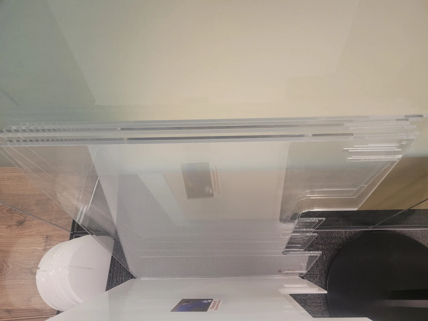 White/Clear Plastic Freestanding Desk Divider (8) - photo 3