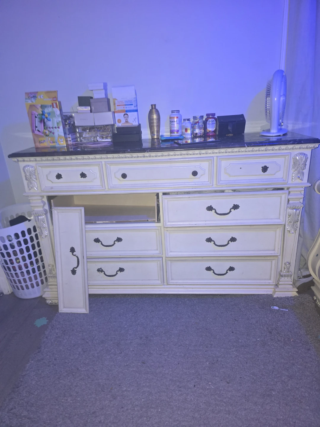 Cream French Style Dresser with 8 Drawers - photo 3