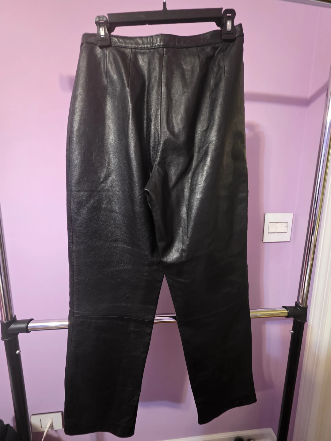 MIX IT Women's Black Genuine Leather Pants Size 8 Tall - photo 2