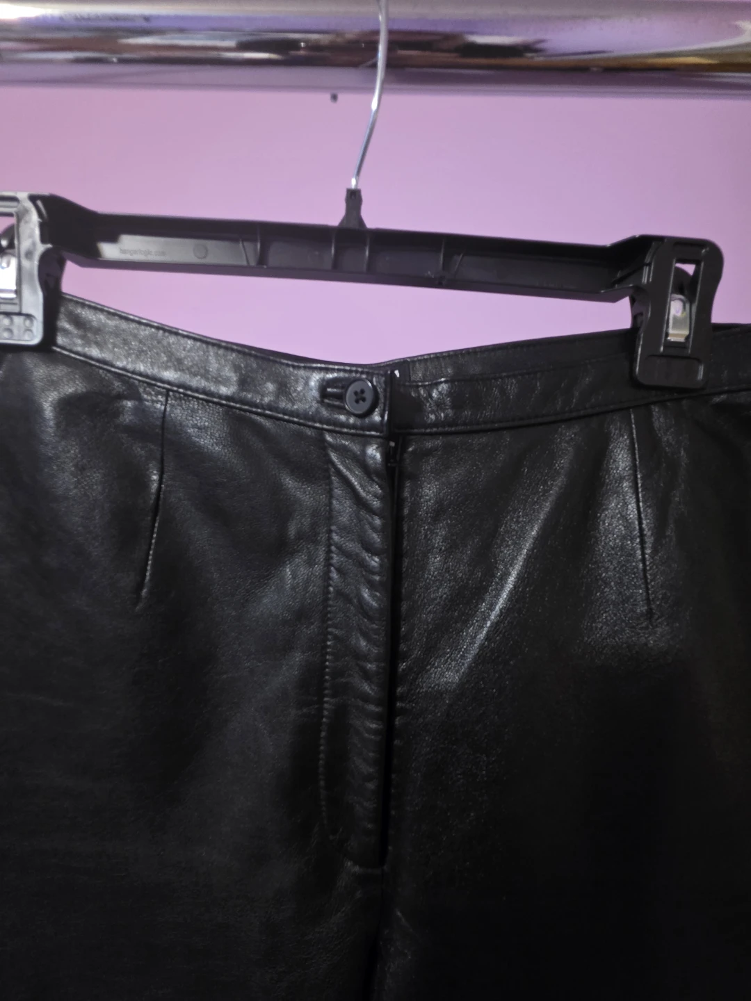 MIX IT Women's Black Genuine Leather Pants Size 8 Tall - photo 3