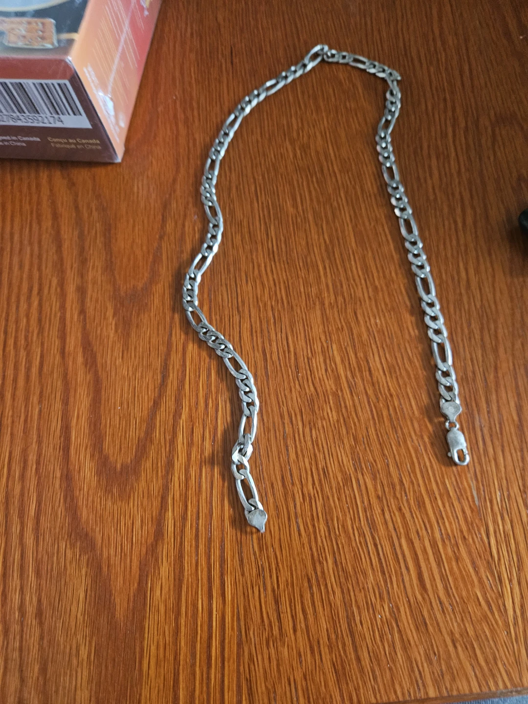 Silver Figaro Chain Bracelet