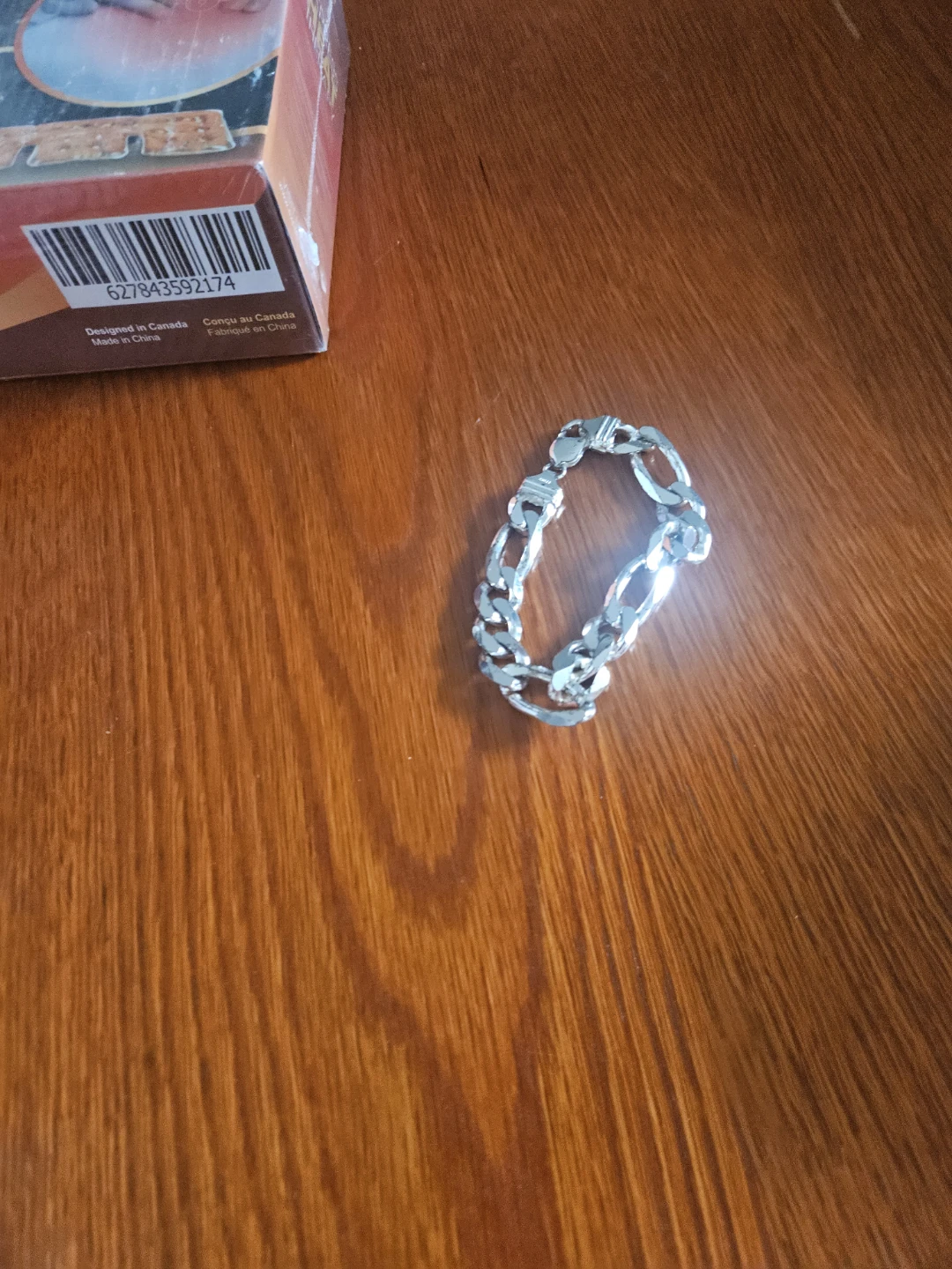 Silver Figaro Chain Bracelet - photo 2