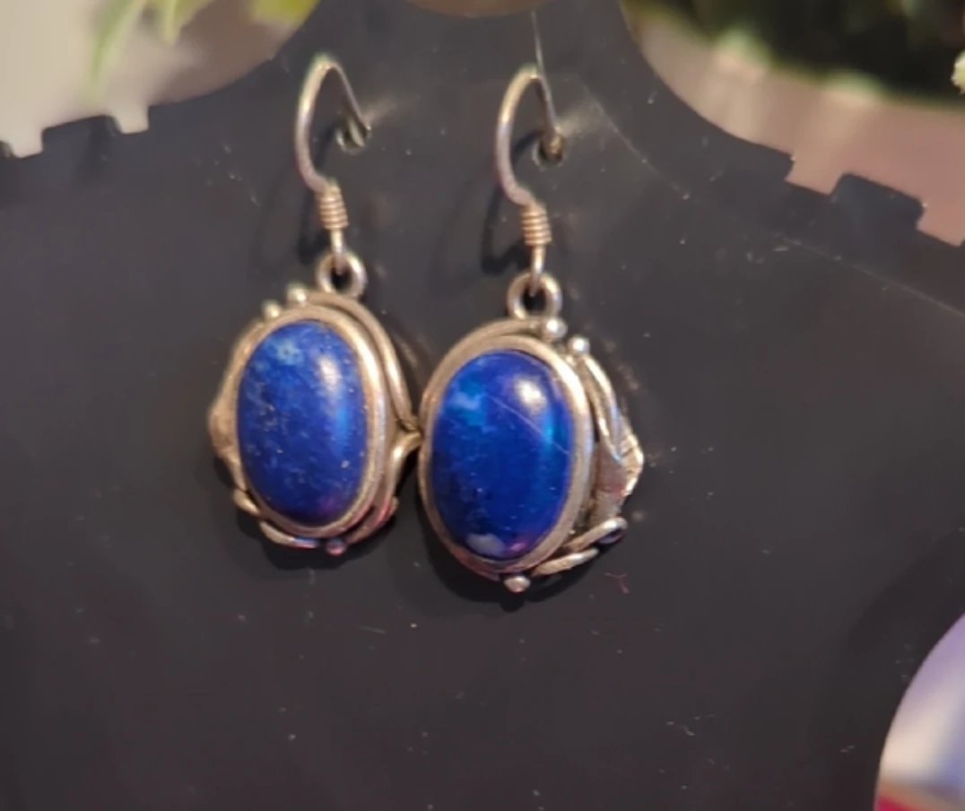 Sterling Silver Lapis Lazuli Earrings - photo 2