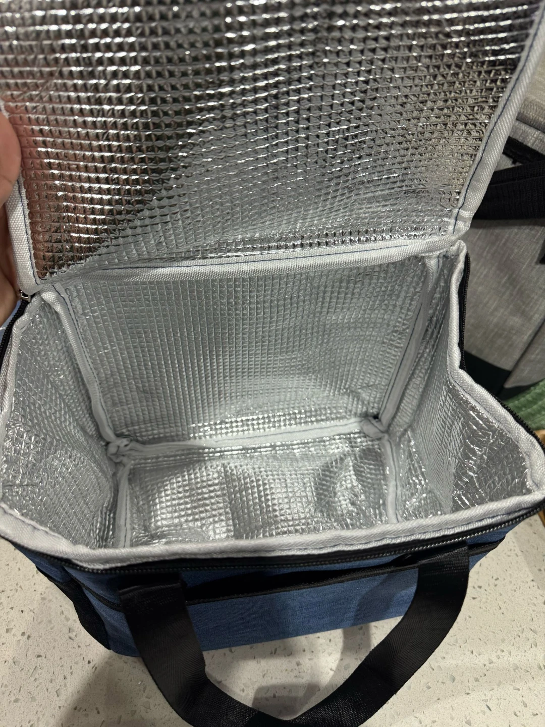 Blue Insulated Lunch Bag with Pockets - photo 4