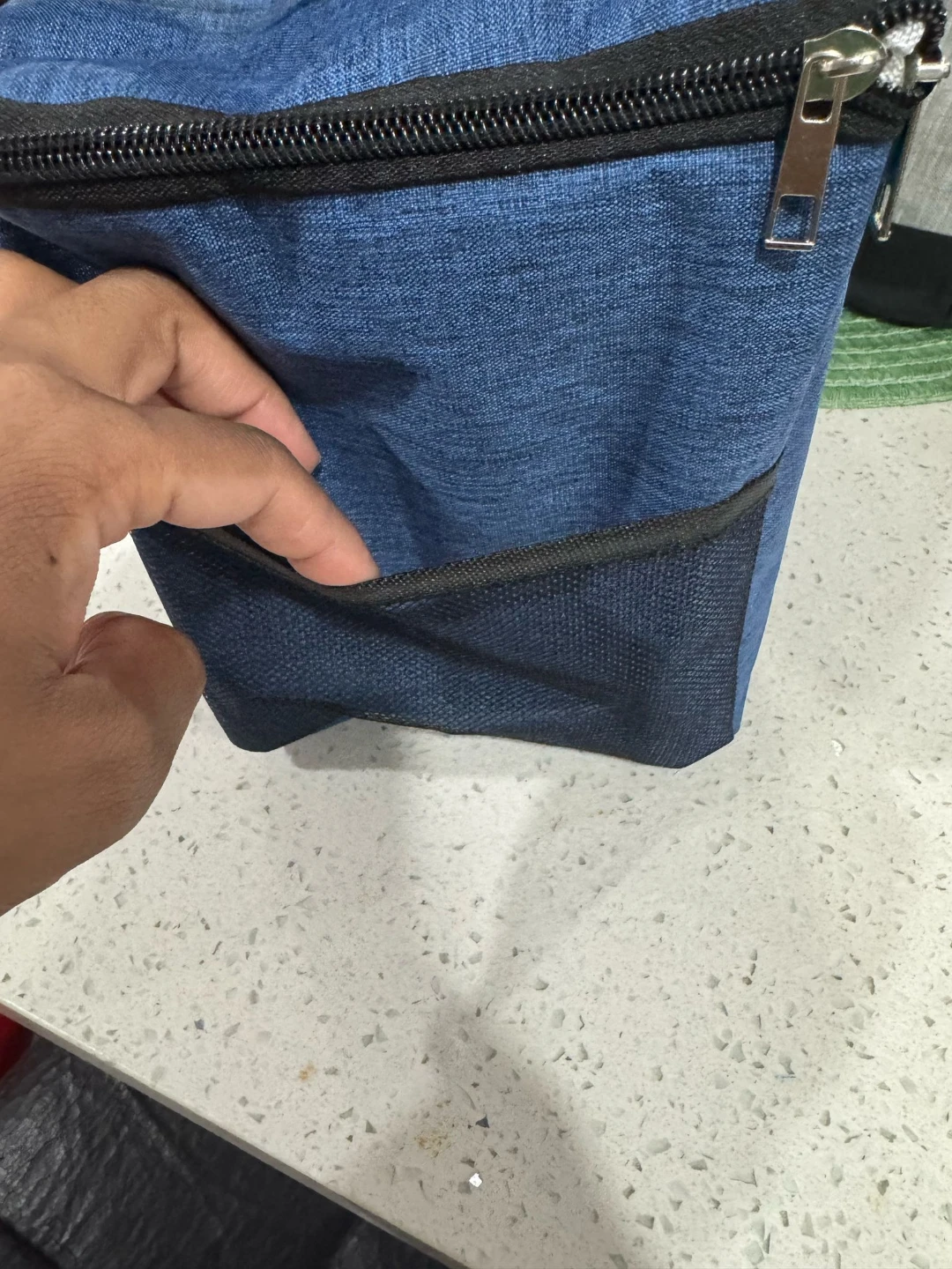 Blue Insulated Lunch Bag with Pockets - photo 5