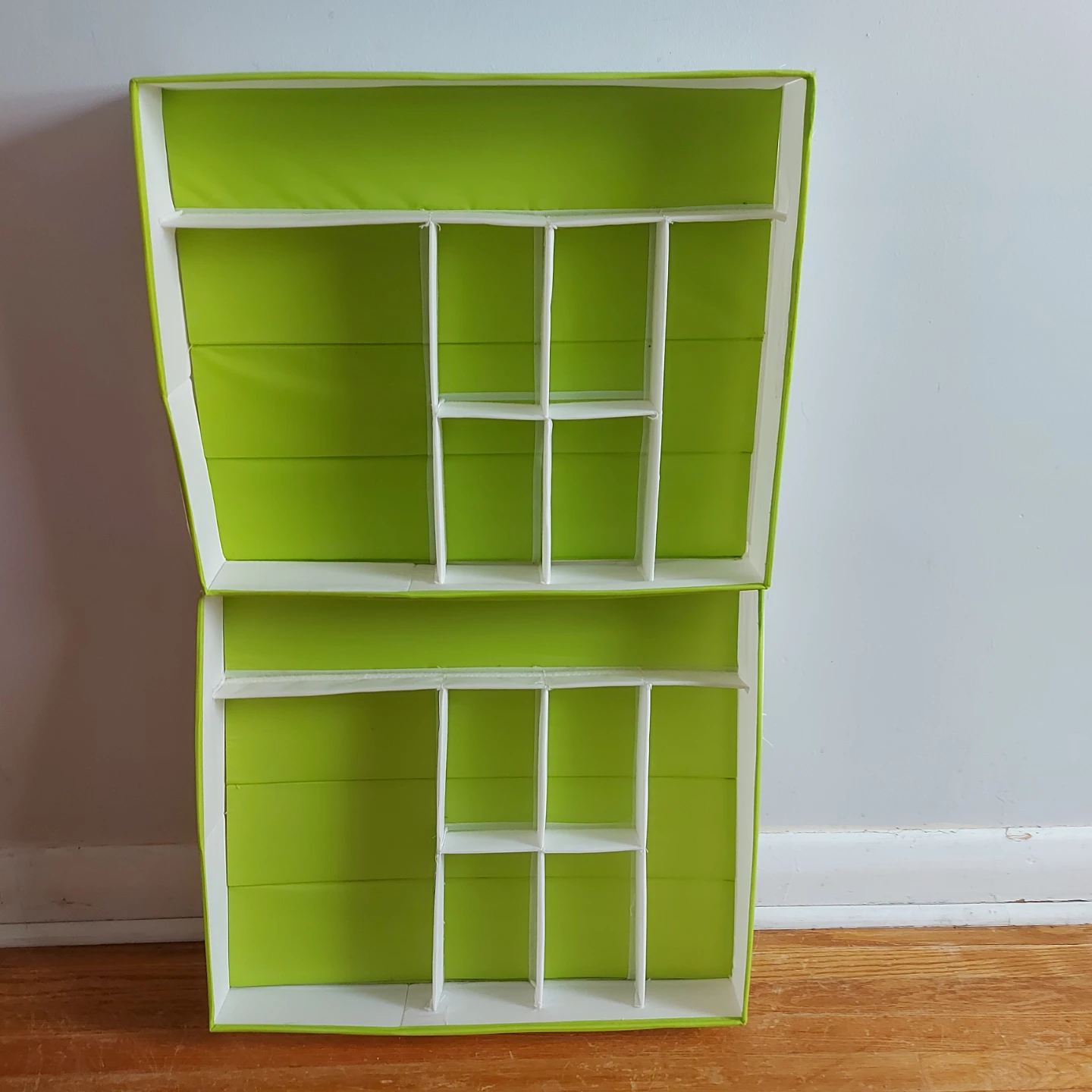 2 x IKEA Drona - Green and White Fabric Drawer Organizer - photo 3