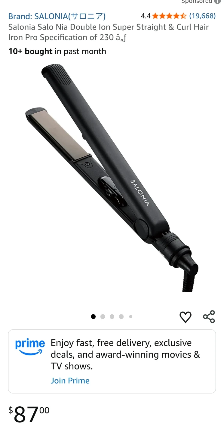 Salonia Double Ion Super Straight & Curl Hair Iron Pro