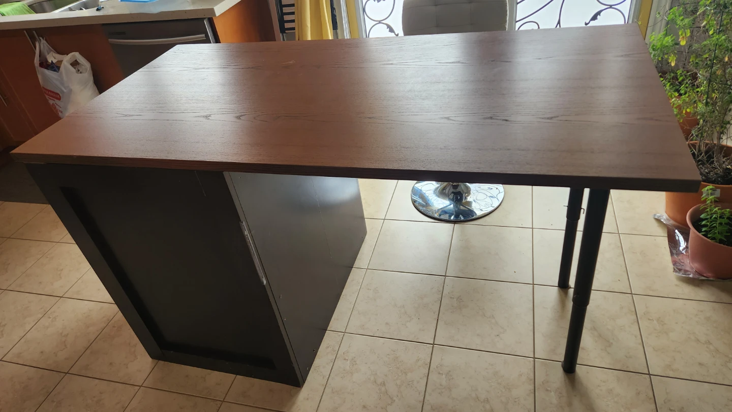 Wooden Top Island with Drawers - photo 3
