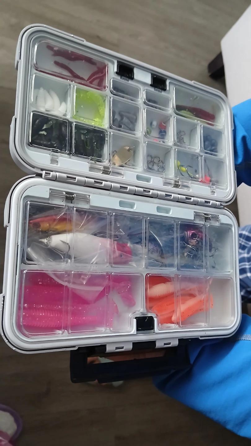 Fishing Tackle Box with Lures and Accessories