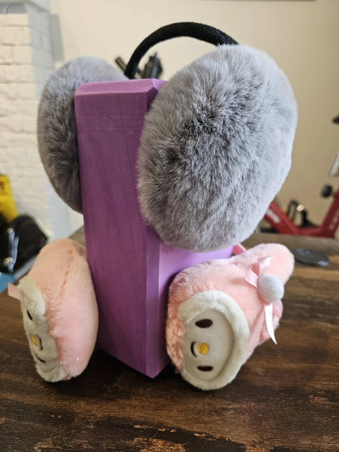 Brand New Fuzzy Ear Warmers with Character Design
