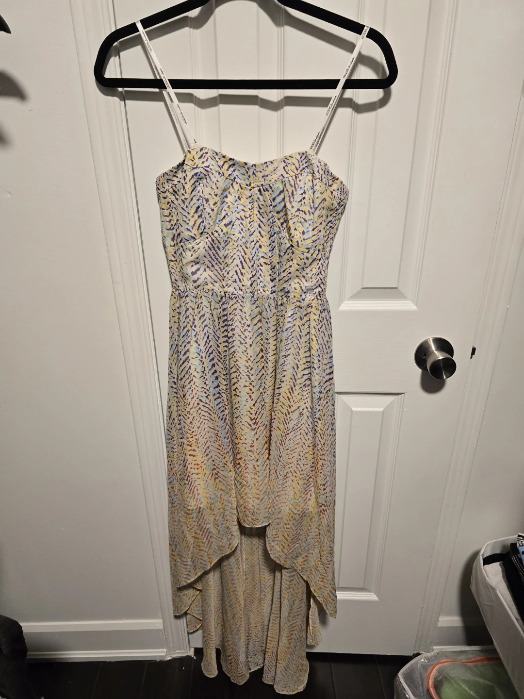 Guess High-Low Strapless Dress