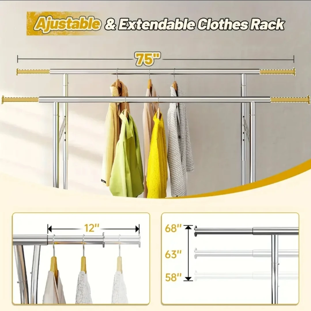 Brand new in box - Extendable & Adjustable Clothes Rack - photo 5