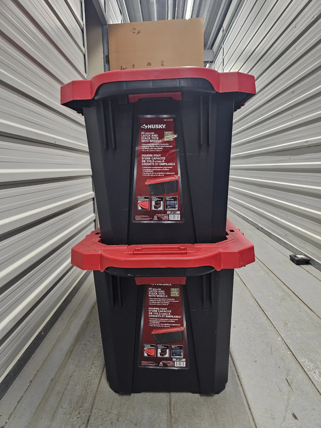 Husky 45 Gal Storage Tote with Wheels (Set of 2) - photo 2