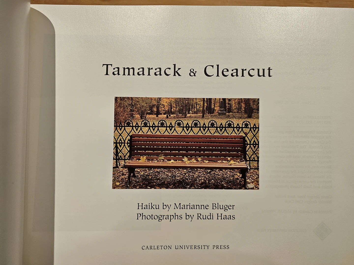 Tamarack & Clearcut Haiku Book by Marianne Bluger and Rudi Haas - photo 4