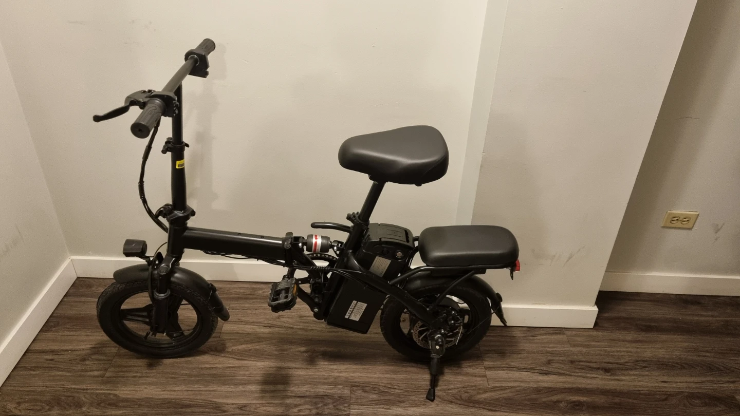 Black Folding Electric Bike - photo 2