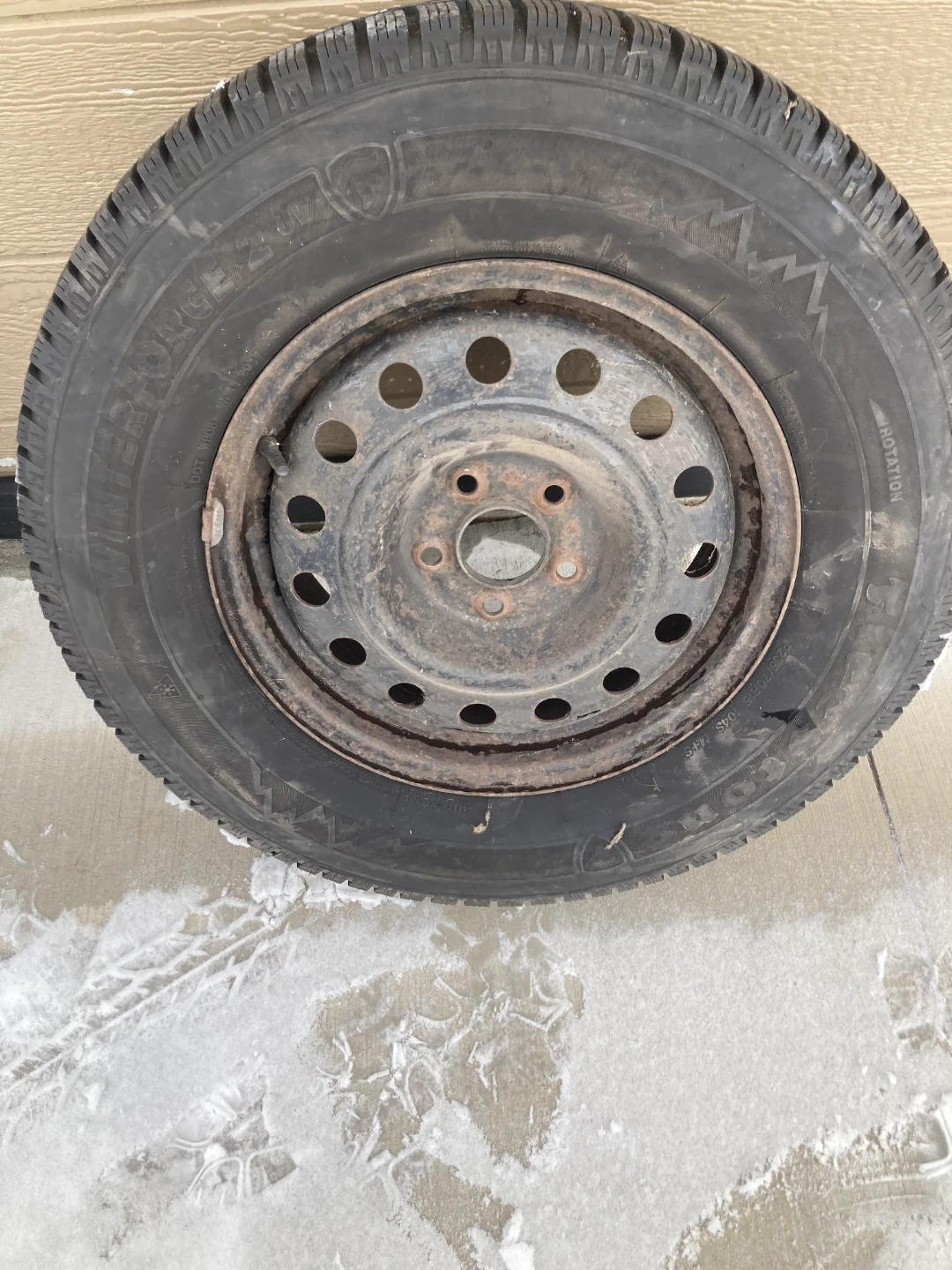 Used Winter Tire on Rim
