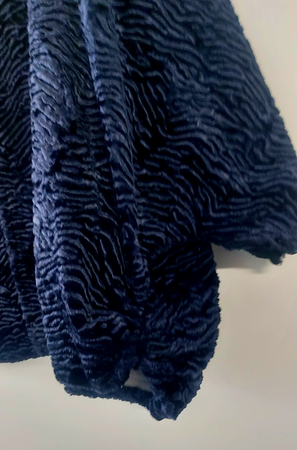 Navy Blue Textured Jacket Poncho - photo 2