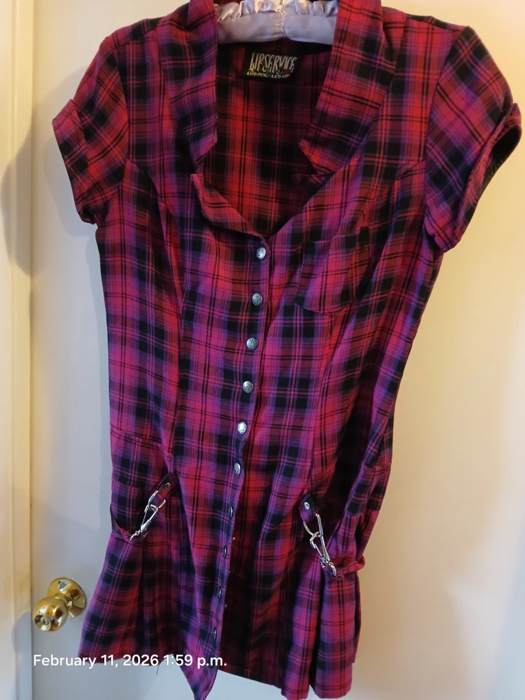 🏆 Lip Service Plaid Dress-Large