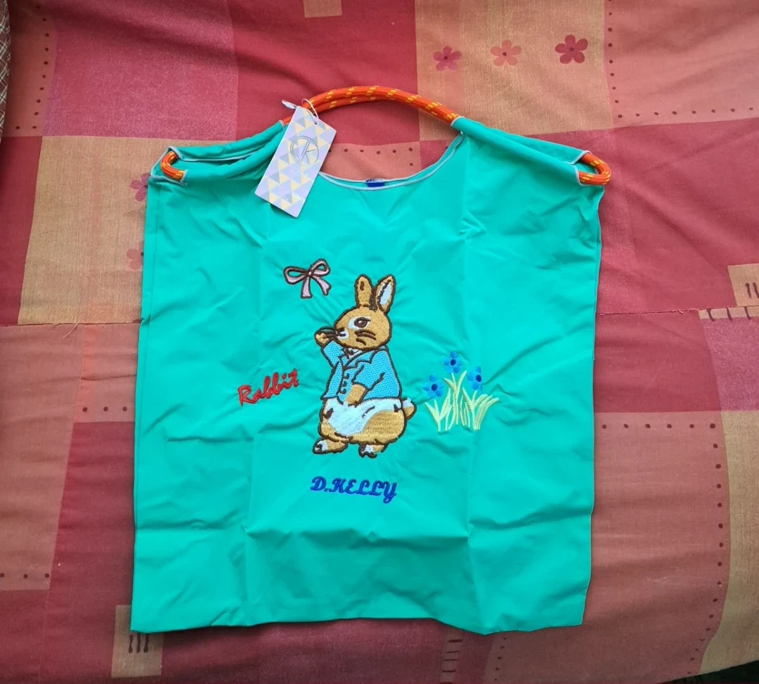New-D.KELLY Japan Embroidered Rabbit Tote Bag