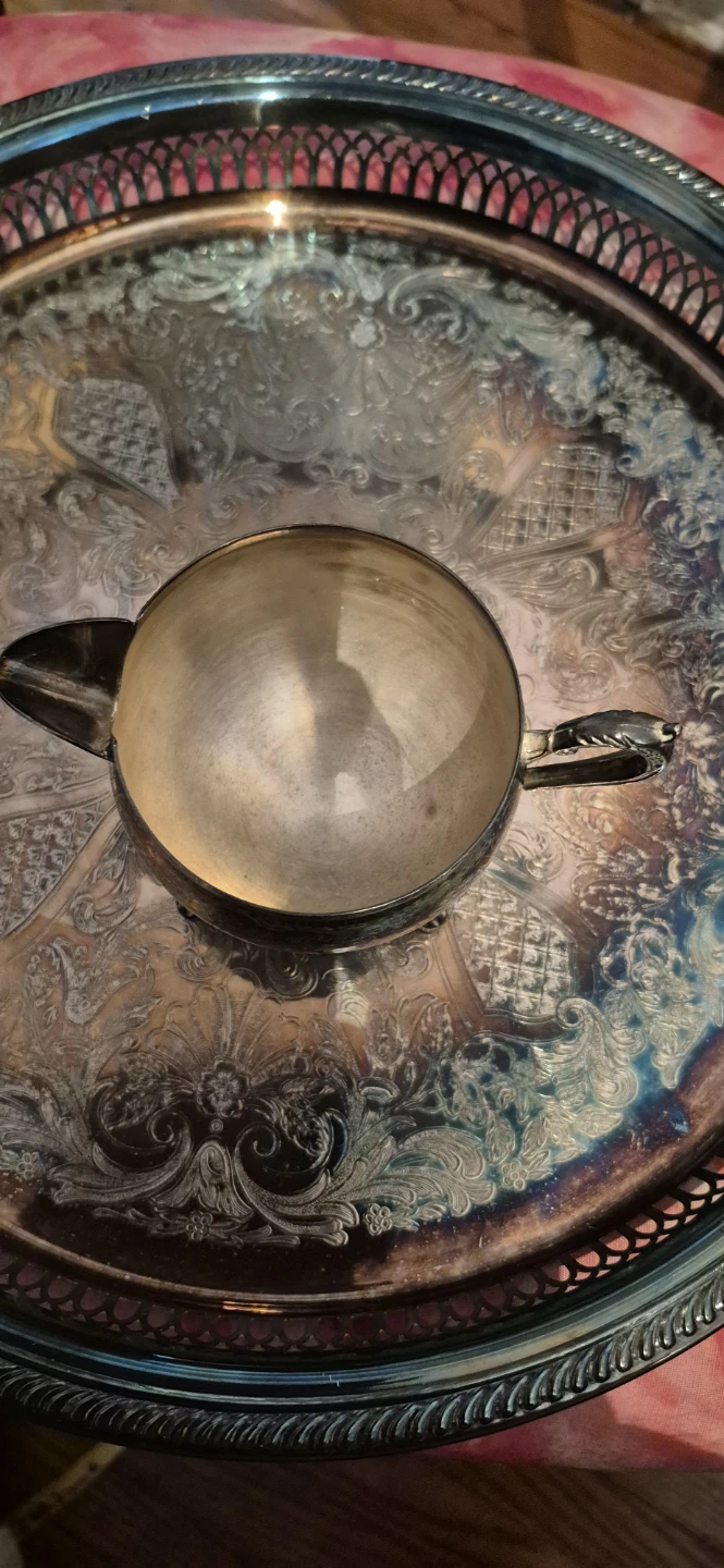 Vintage Silver-Plated Tea Set with Tray - photo 3