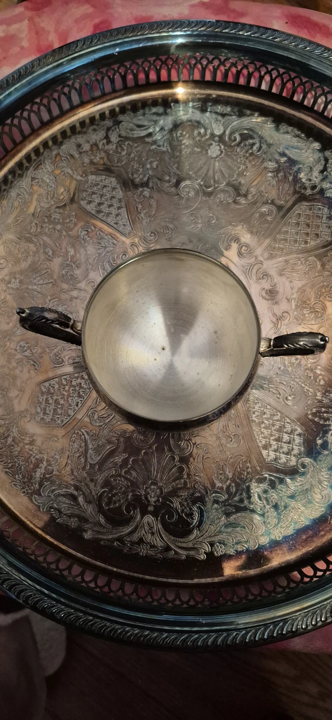 Vintage Silver-Plated Tea Set with Tray - photo 5
