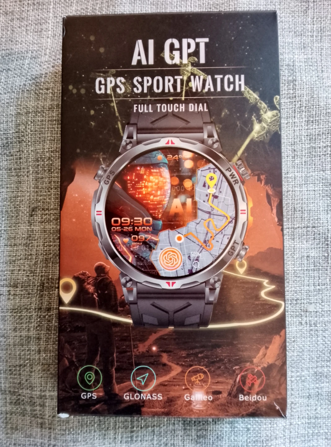 Mingdaln AI GPT GPS Sport Watch - Black - photo 3