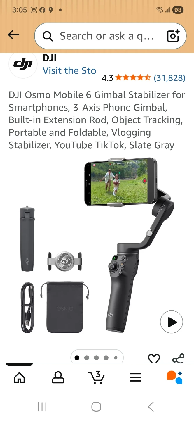 DJI Osmo Mobile SE Gimbal Stabilizer for Smartphones