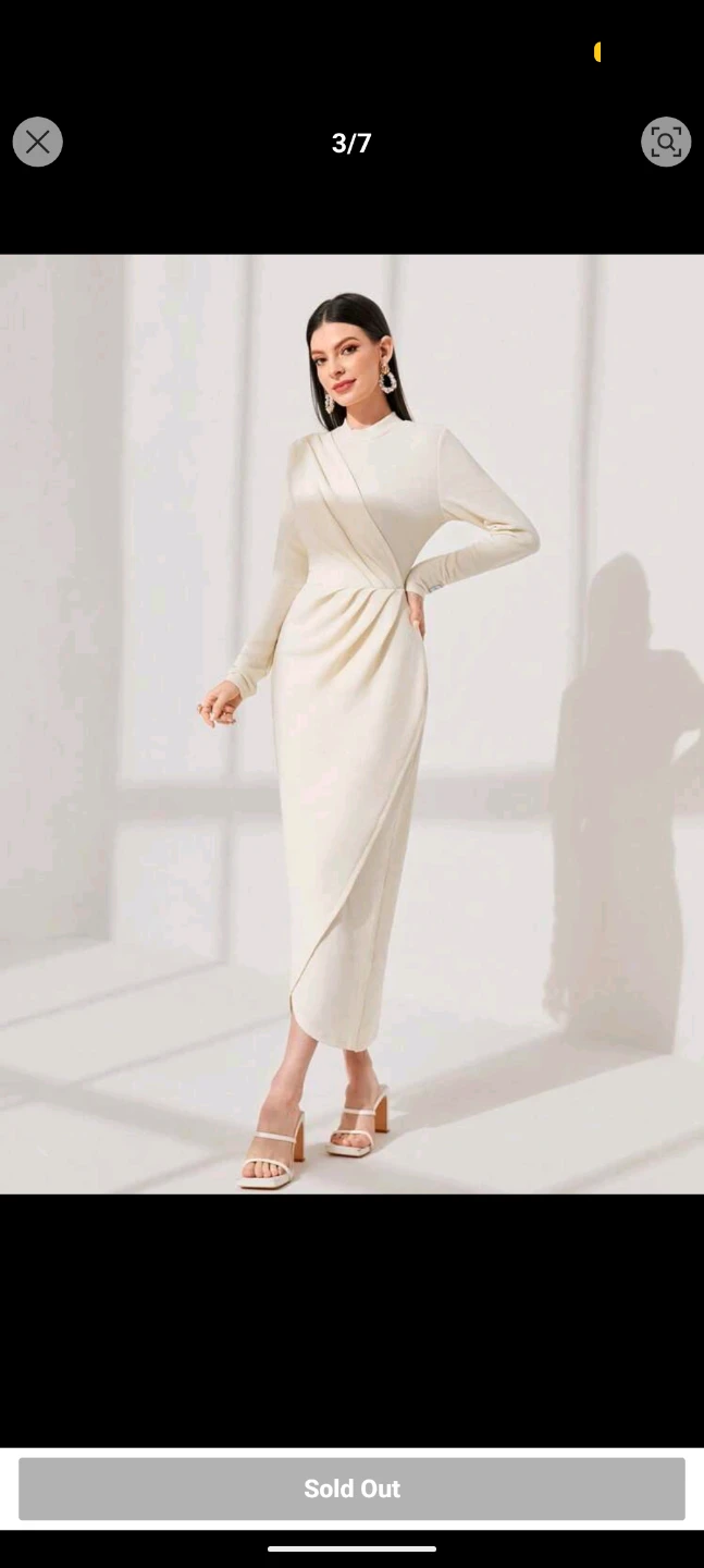 Solid Wrap Hem Dress & size Medium - photo 3