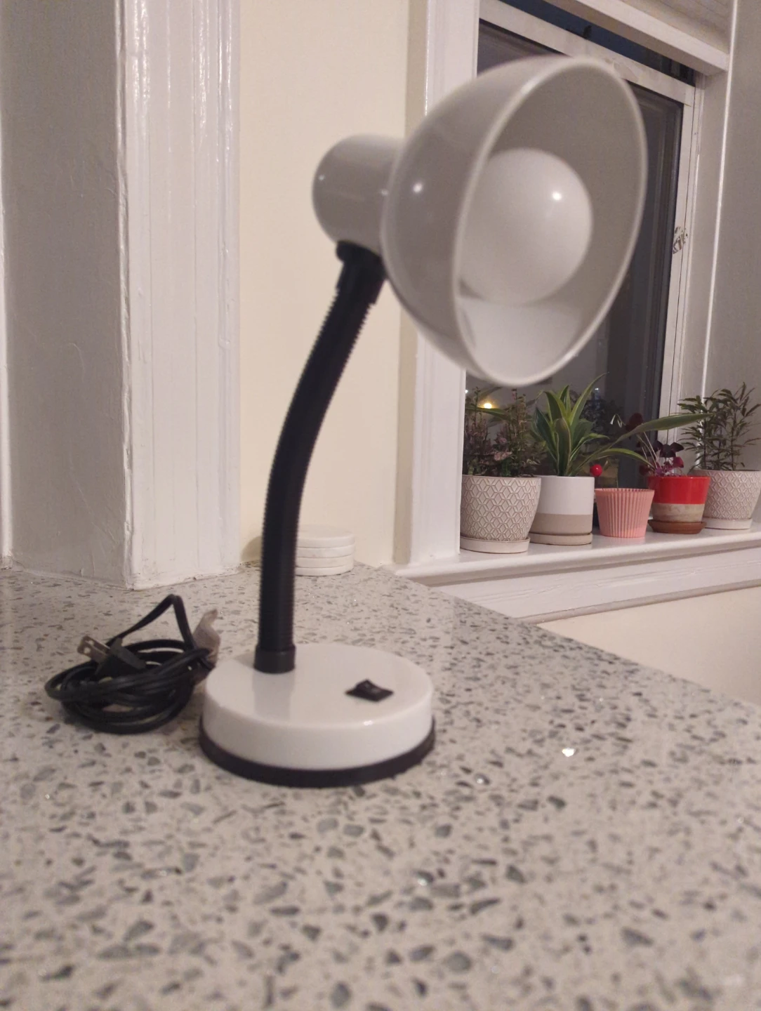 White Gooseneck Desk Lamp