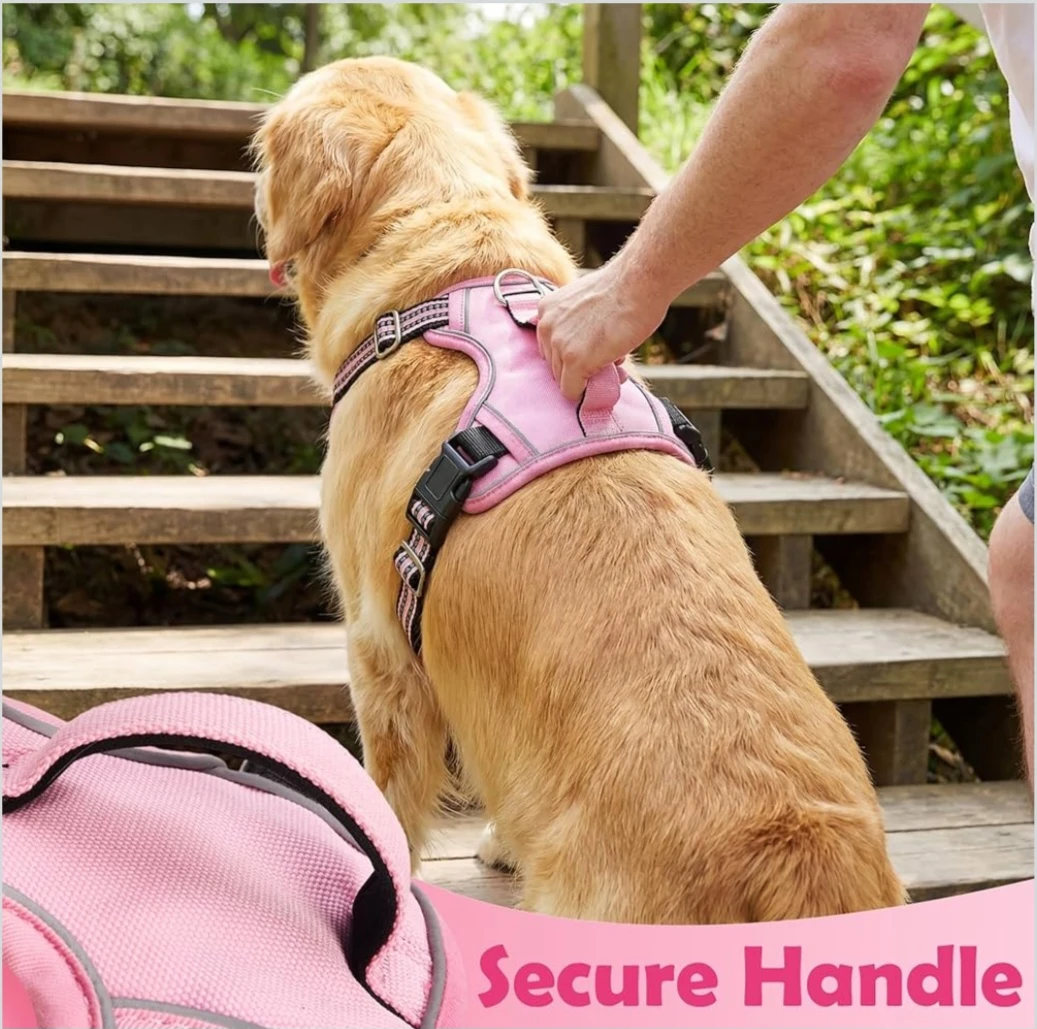 Funfox Pink Dog Harness with Handle - photo 3
