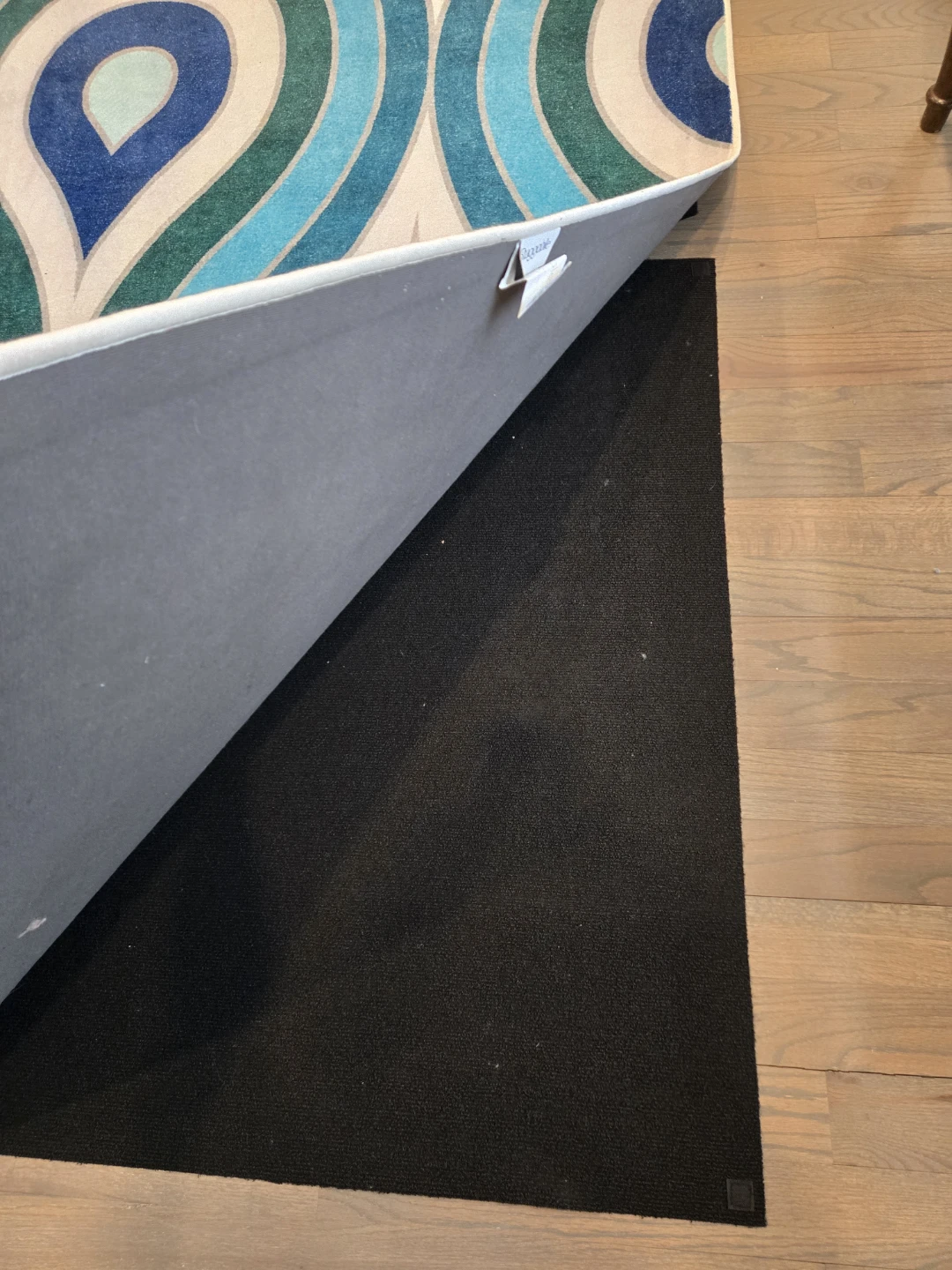 Cream and Blue Swirl Area Rug - photo 4
