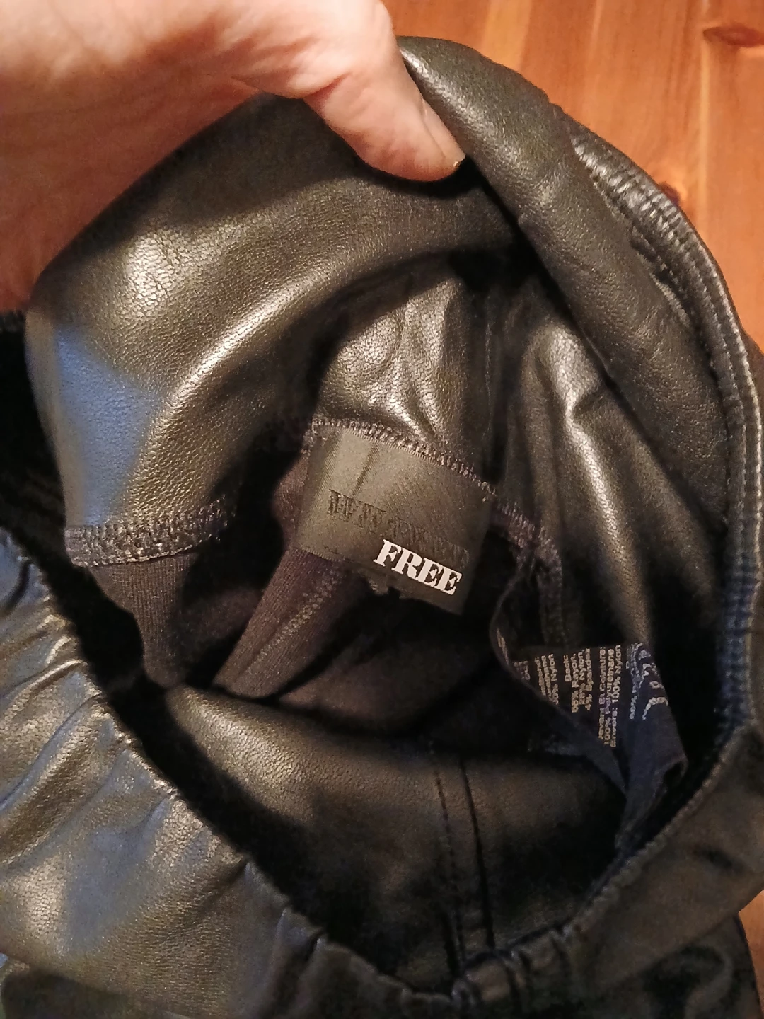 Black Faux Leather Pants - Size Medium - photo 4