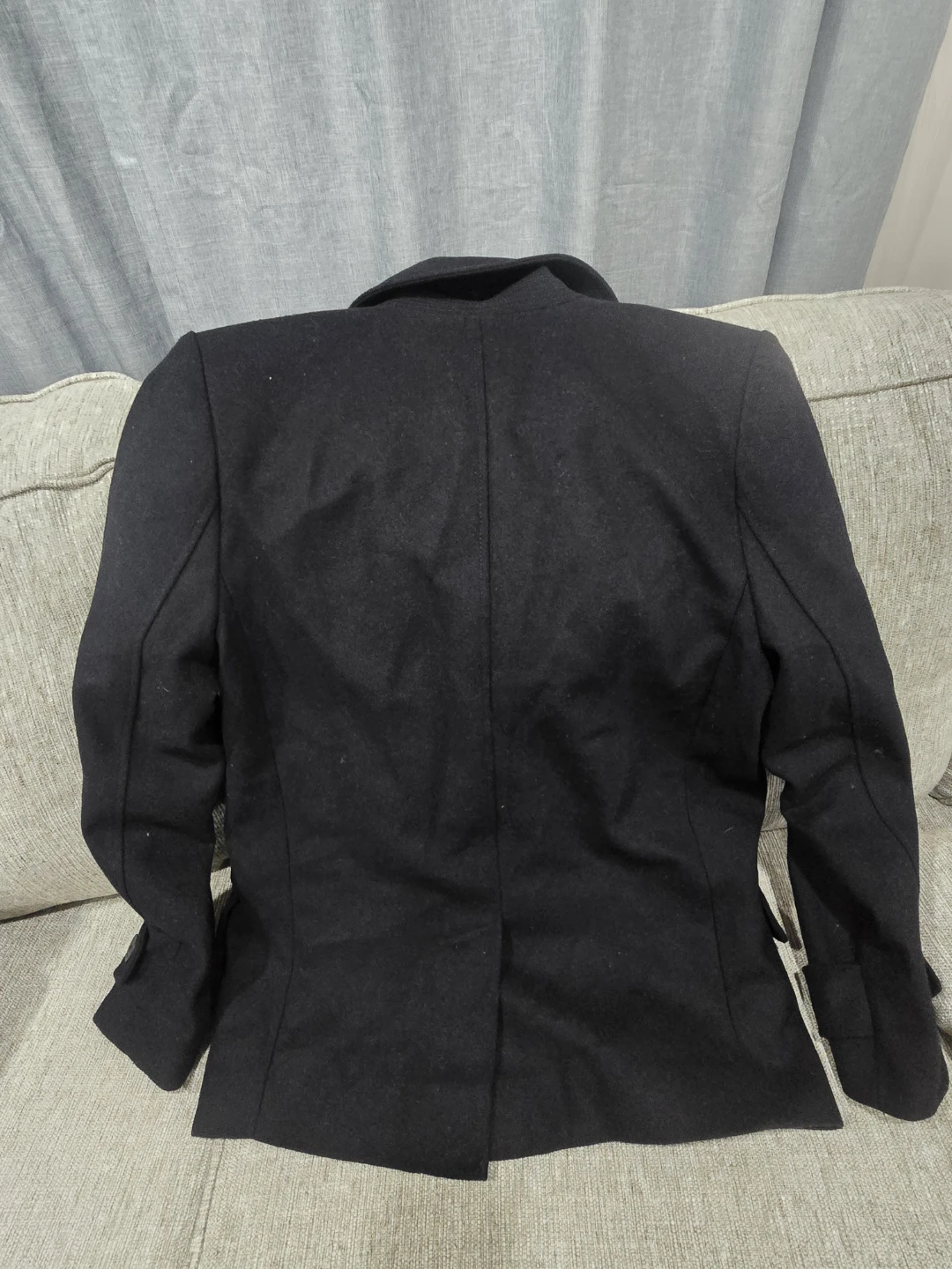 Mutual Weave Black Wool Blend Peacoat Jacket Size M - photo 5