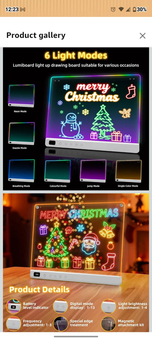 LED Drawing Board with Markers and Accessories - photo 5