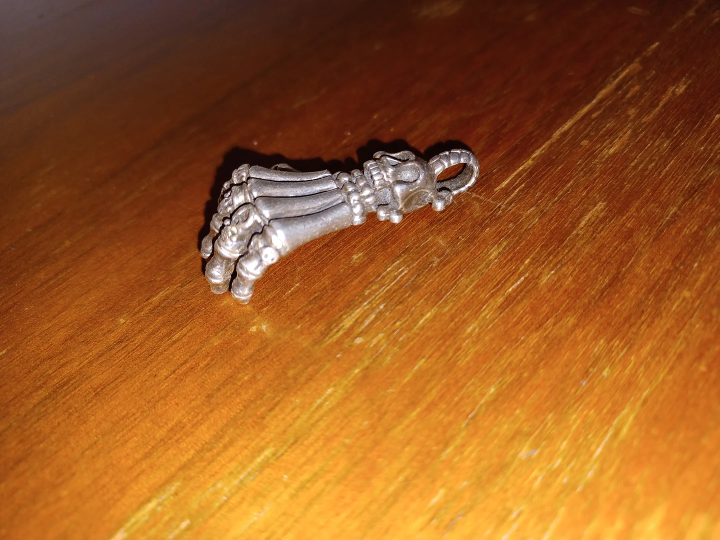 Sterling Silver 925 Skeleton Hand Pendant - photo 3
