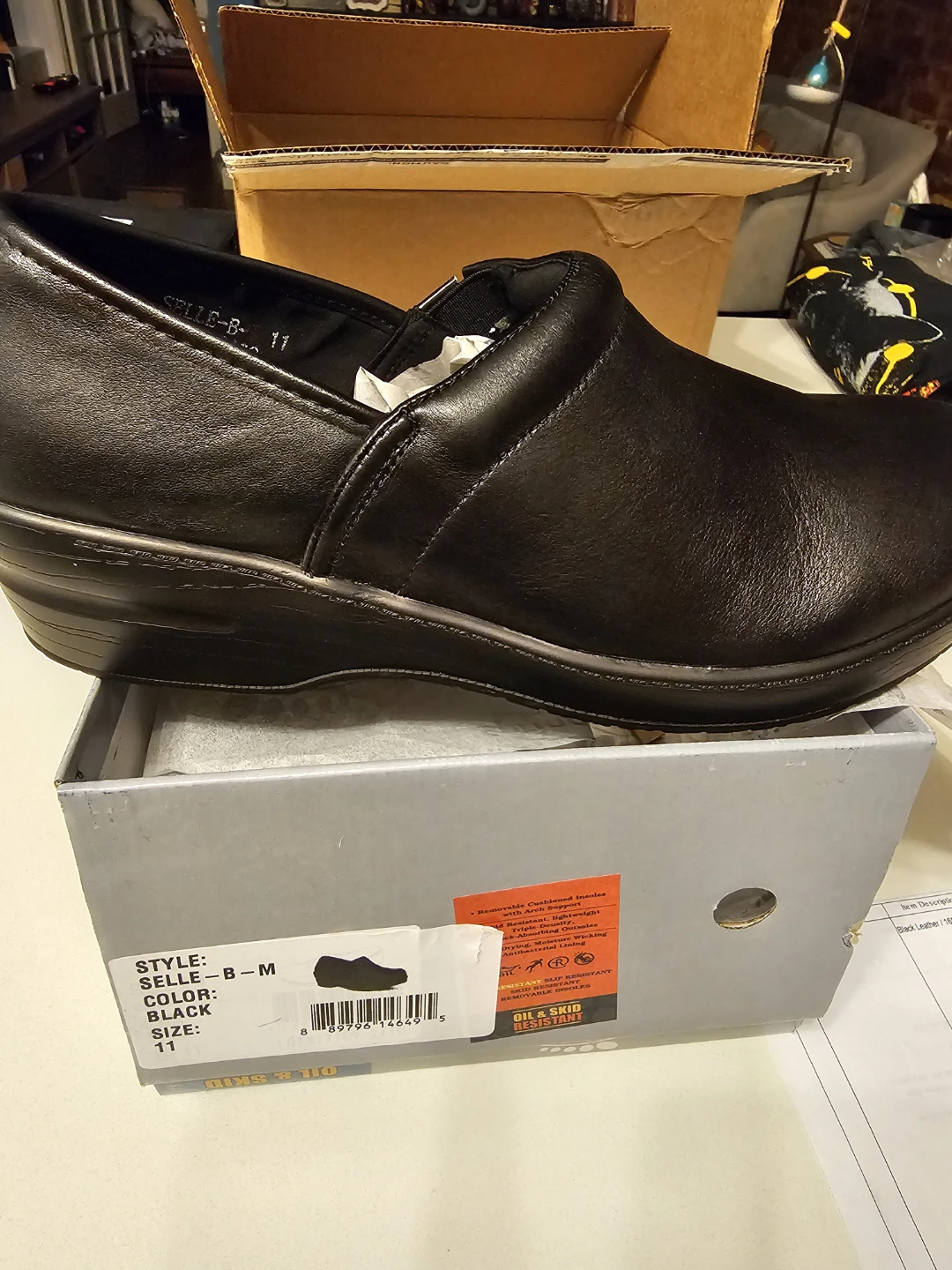 Spring Step Professional Black Slip-Resistant Shoes Size 11