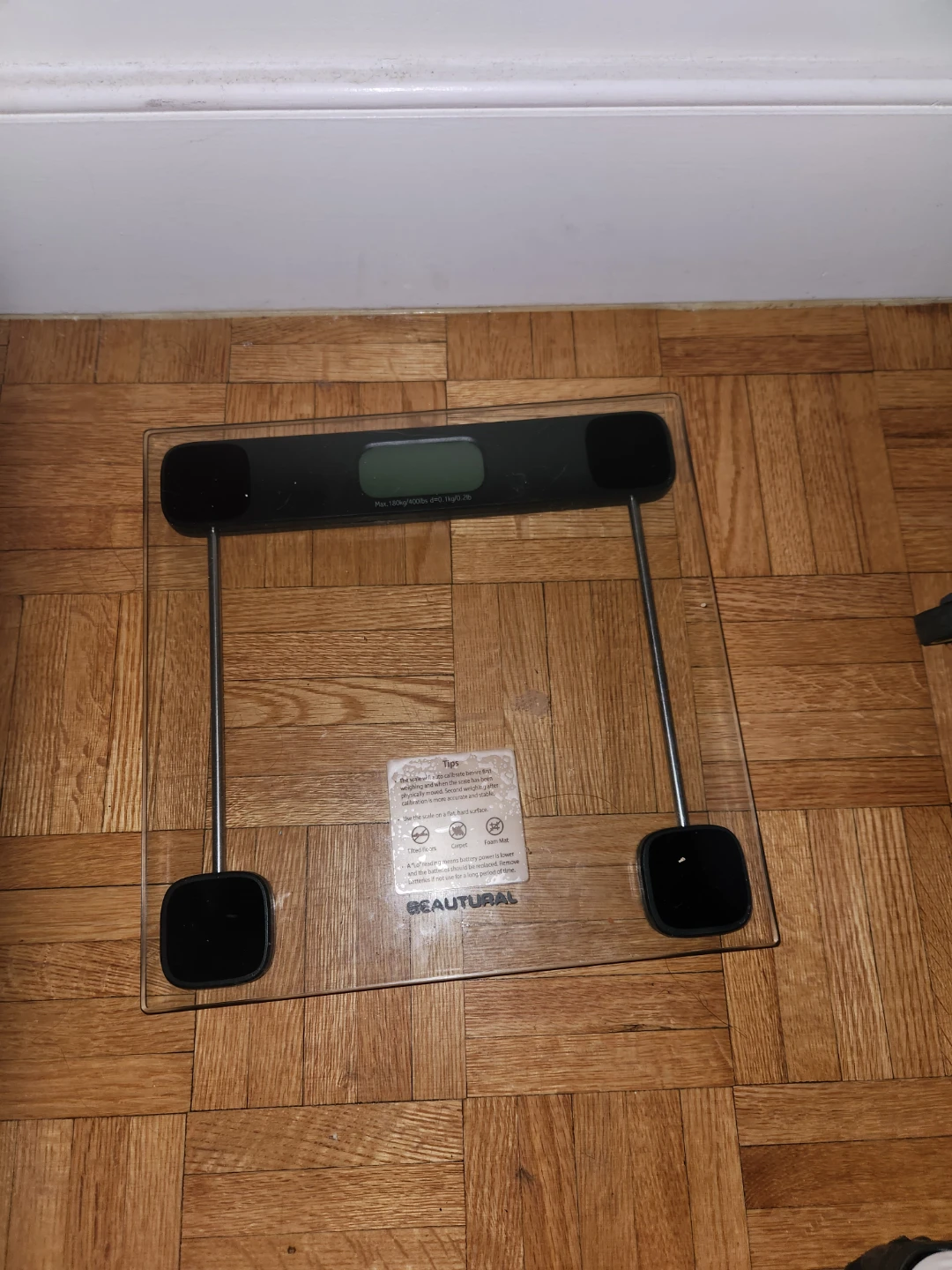 BEAUTURAL Glass Digital Body Weight Scale