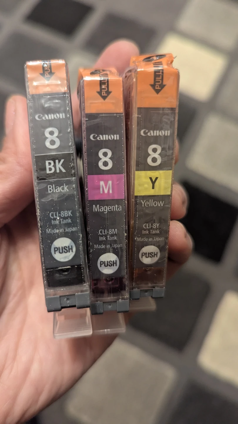 Canon CLI-8 Ink Cartridges (Black, Magenta, Yellow)