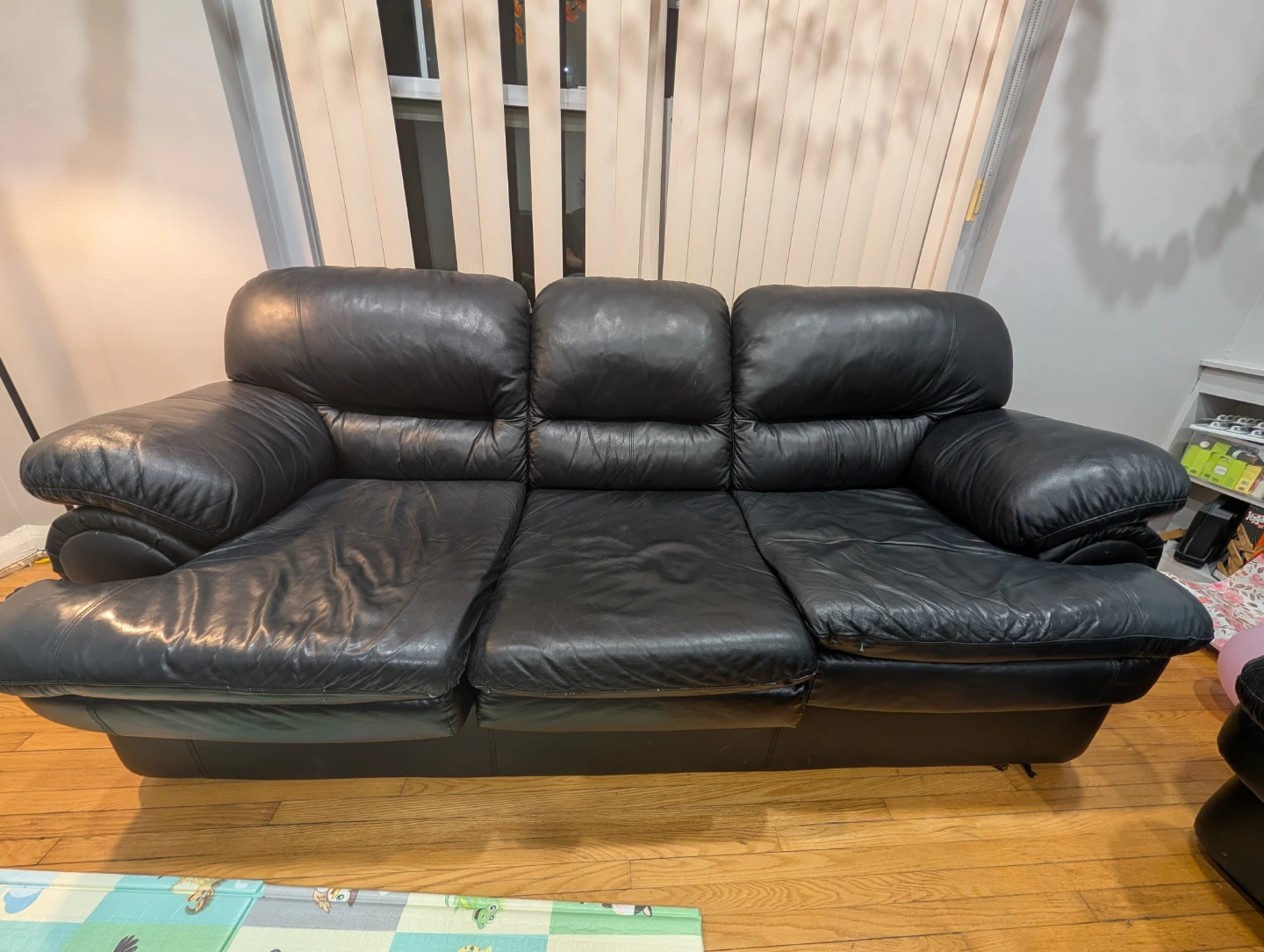 Black Leather Sofa
